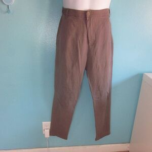 Croquis Mens Pants Size M Japan Cropped Drop Crotch Brown Cotton Casual Pant